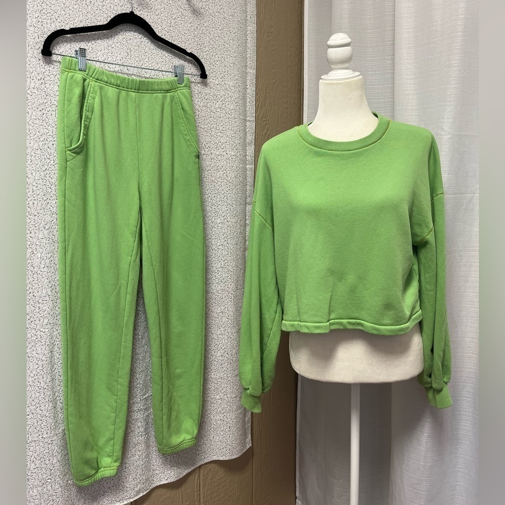 Something Navy green jogger set | size Small